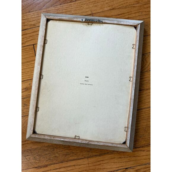 Vintage 60s “Gigi” Art Lithograph Sherle Museum Print Big-Eye Harlequin Girl - Picture 2 of 2